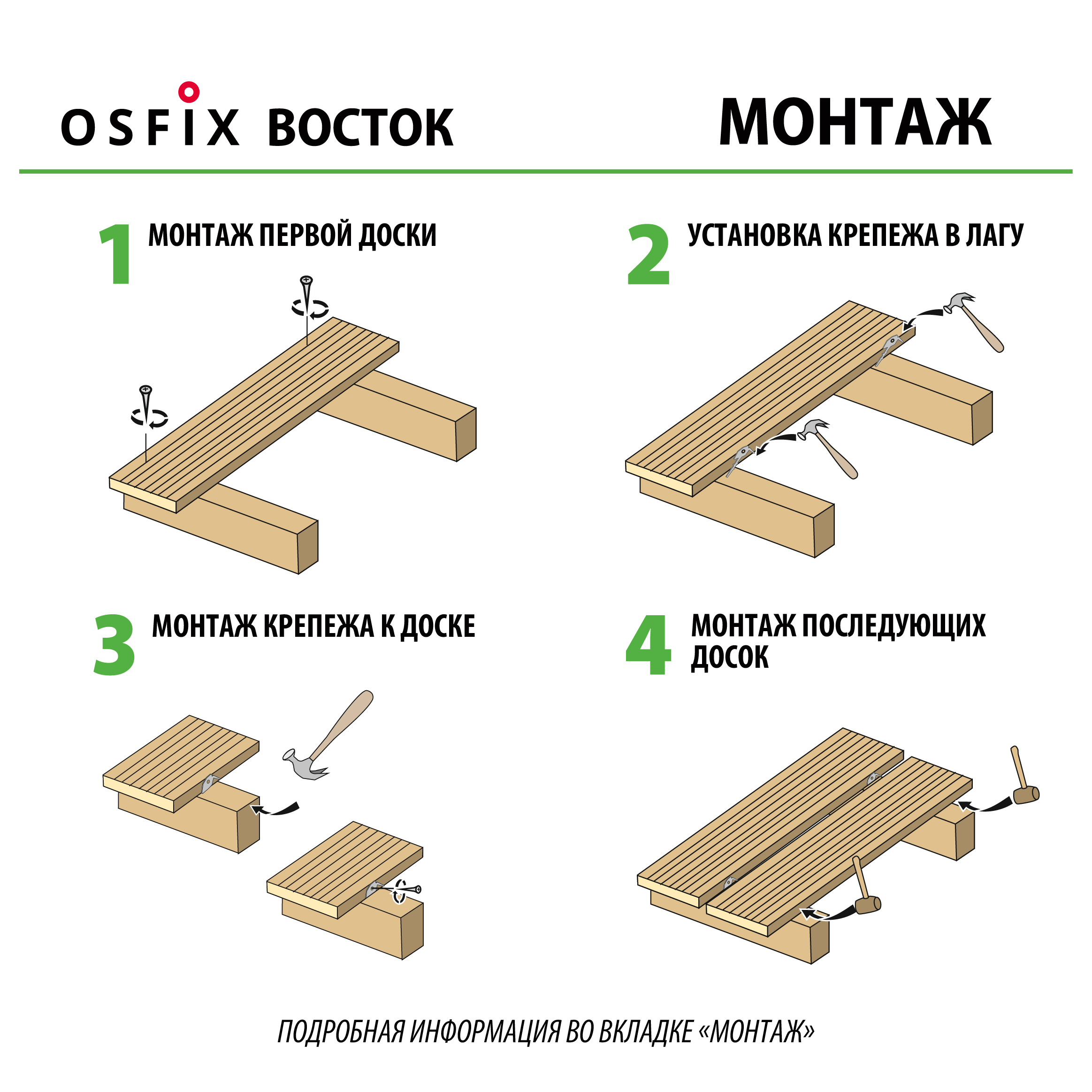 OSFIX Восток скрытый крепеж для террасной доски, цинк от в Ижевске